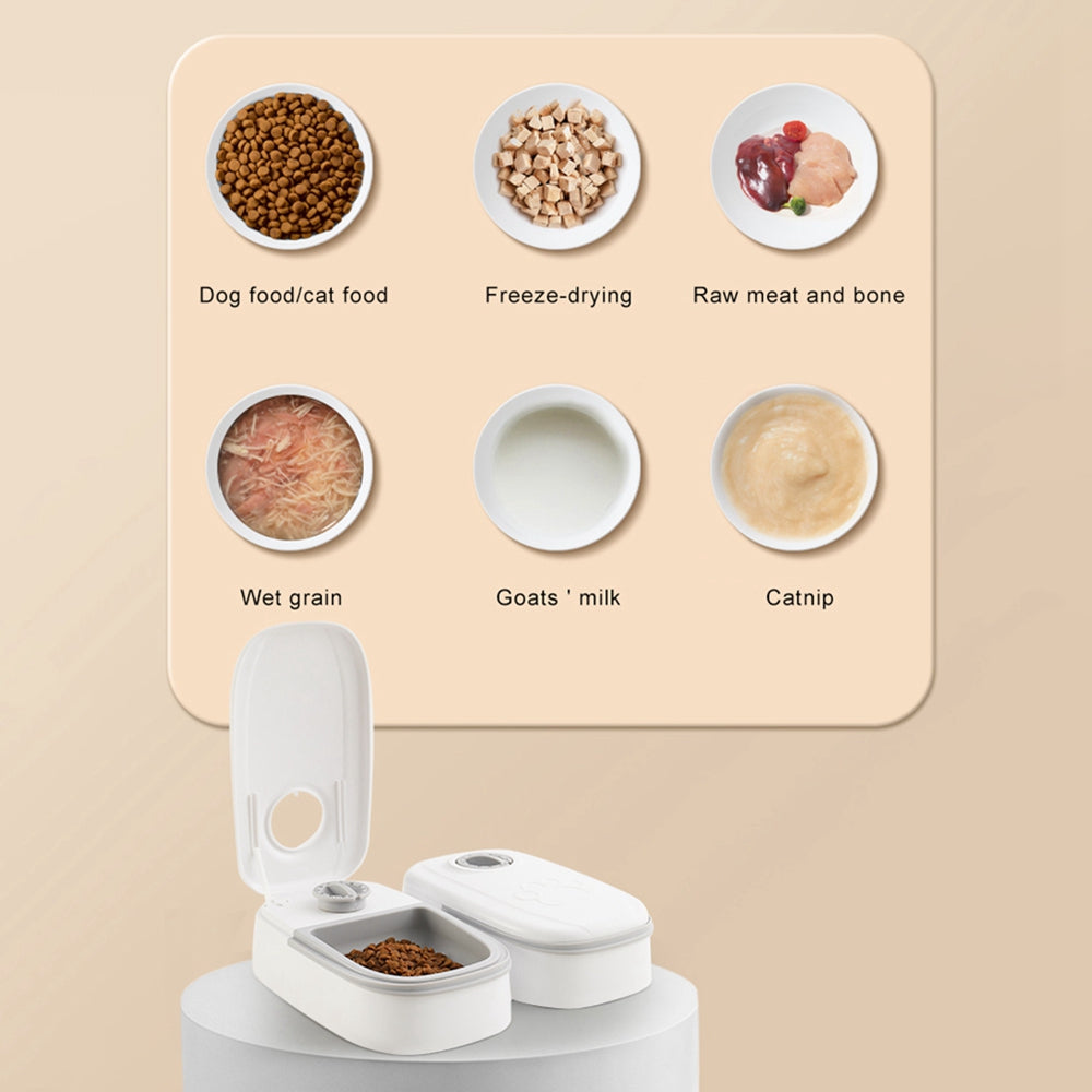 Automatic Pet Feeder - Smart Food Dispenser For Cats & Dogs with Timer & Stainless Steel Bowl. Auto Dog & Cat Pet Feeding. Limited Edition Pet Supplies