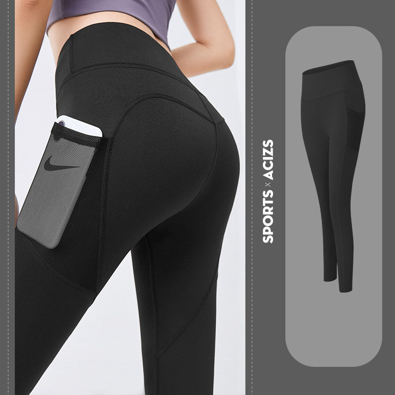 Pocketed Yoga Pants - Women's Gym Leggings & Jogging Tights for Female Fitness