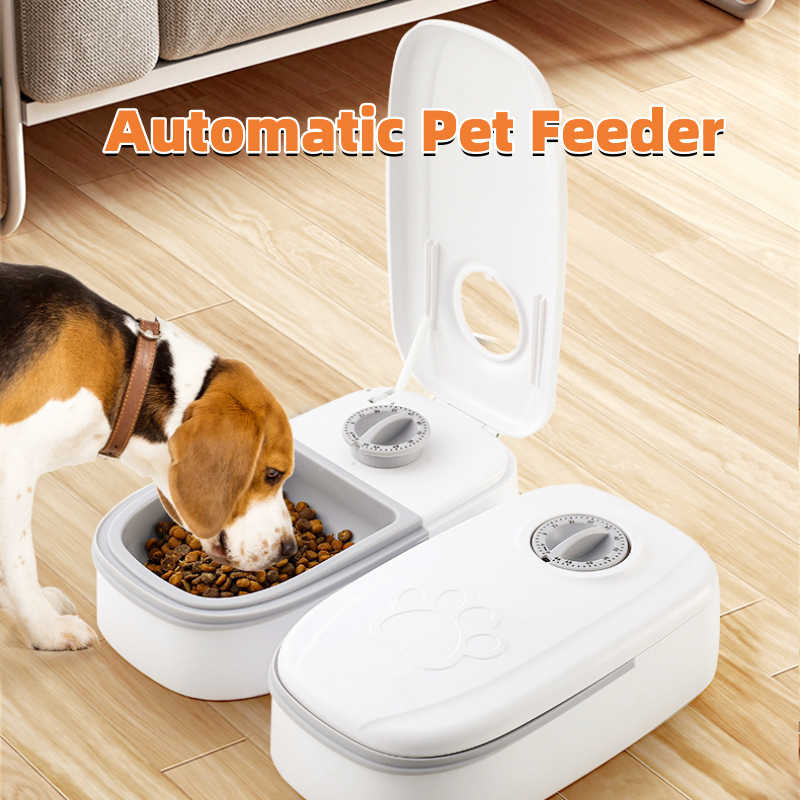 Automatic Pet Feeder - Smart Food Dispenser For Cats & Dogs with Timer & Stainless Steel Bowl. Auto Dog & Cat Pet Feeding. Limited Edition Pet Supplies