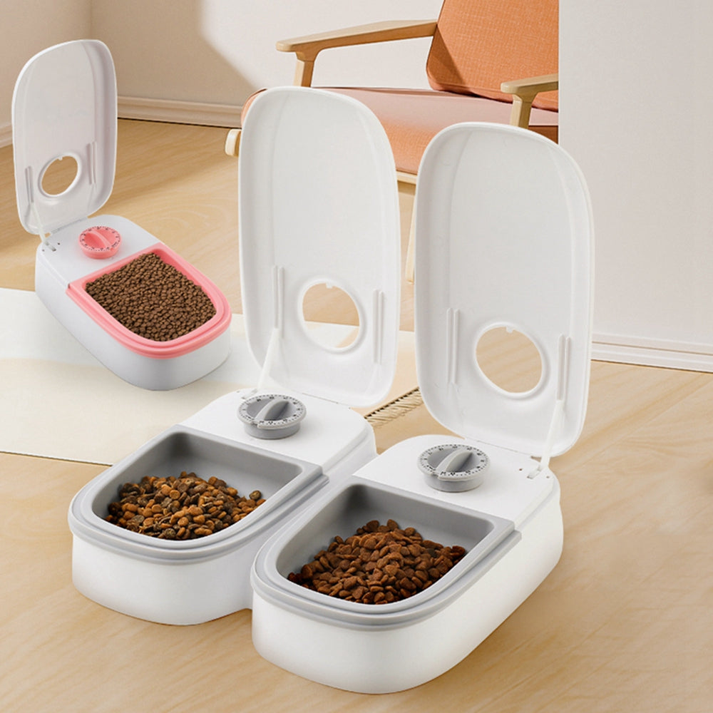 Automatic Pet Feeder - Smart Food Dispenser For Cats & Dogs with Timer & Stainless Steel Bowl. Auto Dog & Cat Pet Feeding. Limited Edition Pet Supplies