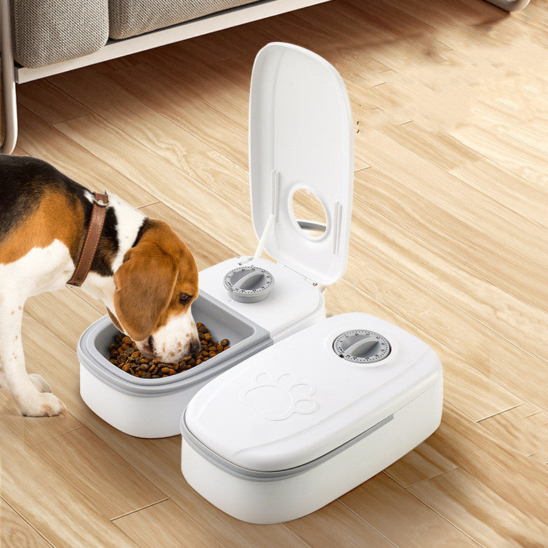 Automatic Pet Feeder - Smart Food Dispenser For Cats & Dogs with Timer & Stainless Steel Bowl. Auto Dog & Cat Pet Feeding. Limited Edition Pet Supplies